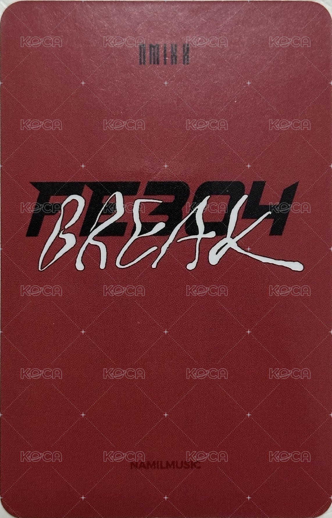 BREAK 楠藝 2.0 簽售卡  背面
