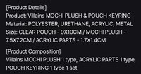 Villains MOCHI PLUSH&POUCH KEYRING