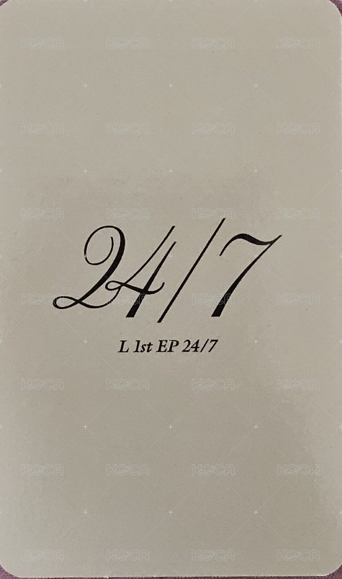 24/7 jjmuze 幸運卡  背面