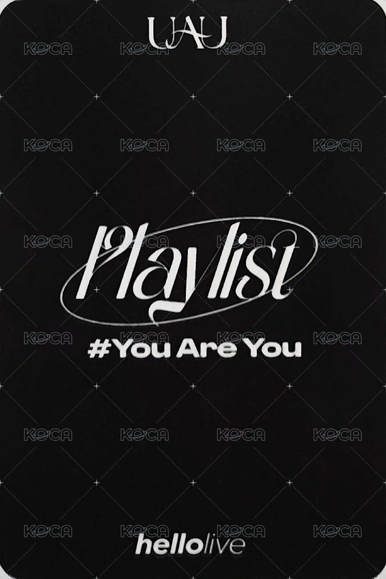 Playlist #You Are You hl 簽售卡 三隻熊 ver. 背面