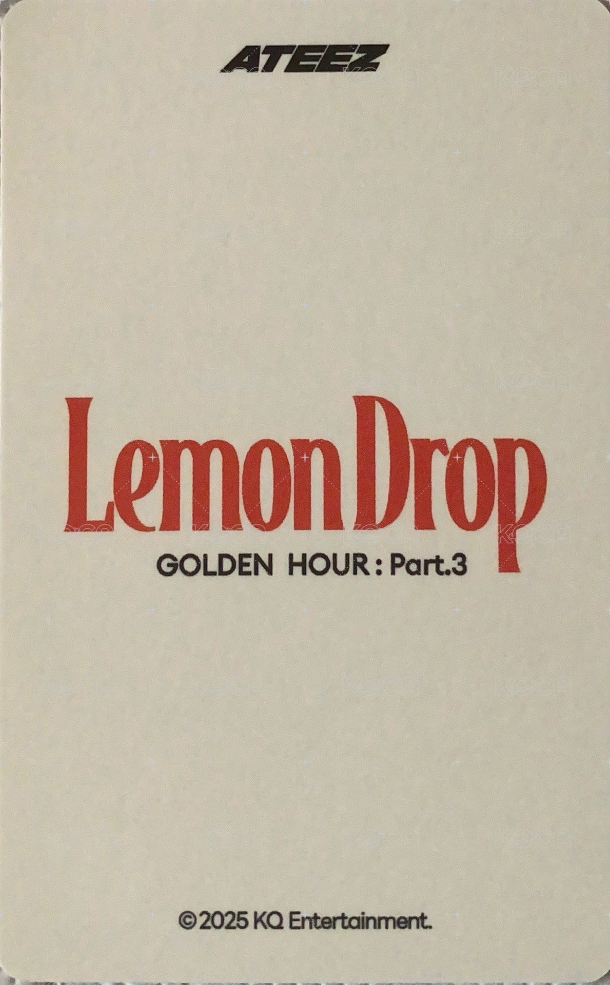 GH3 隨機卡 Golden hour part.3 POP UP 背面