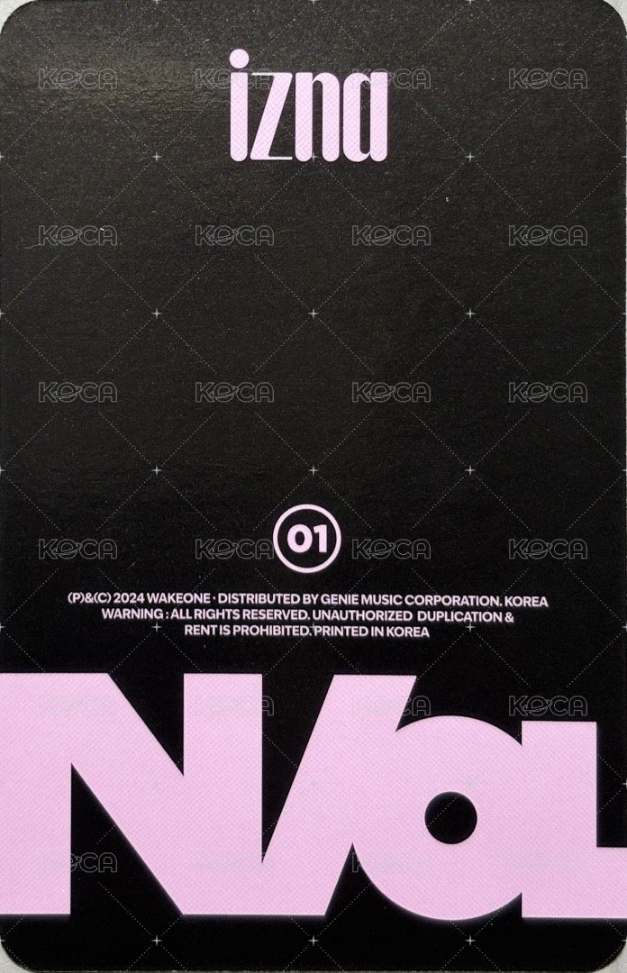 迷一 專輯卡 na ver. unit卡 背面