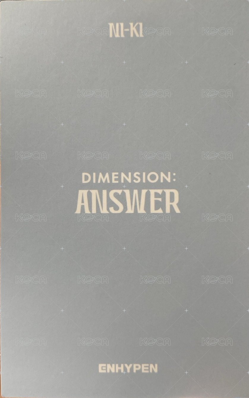 正一後續 專輯卡 Yet版 拍立得 背面