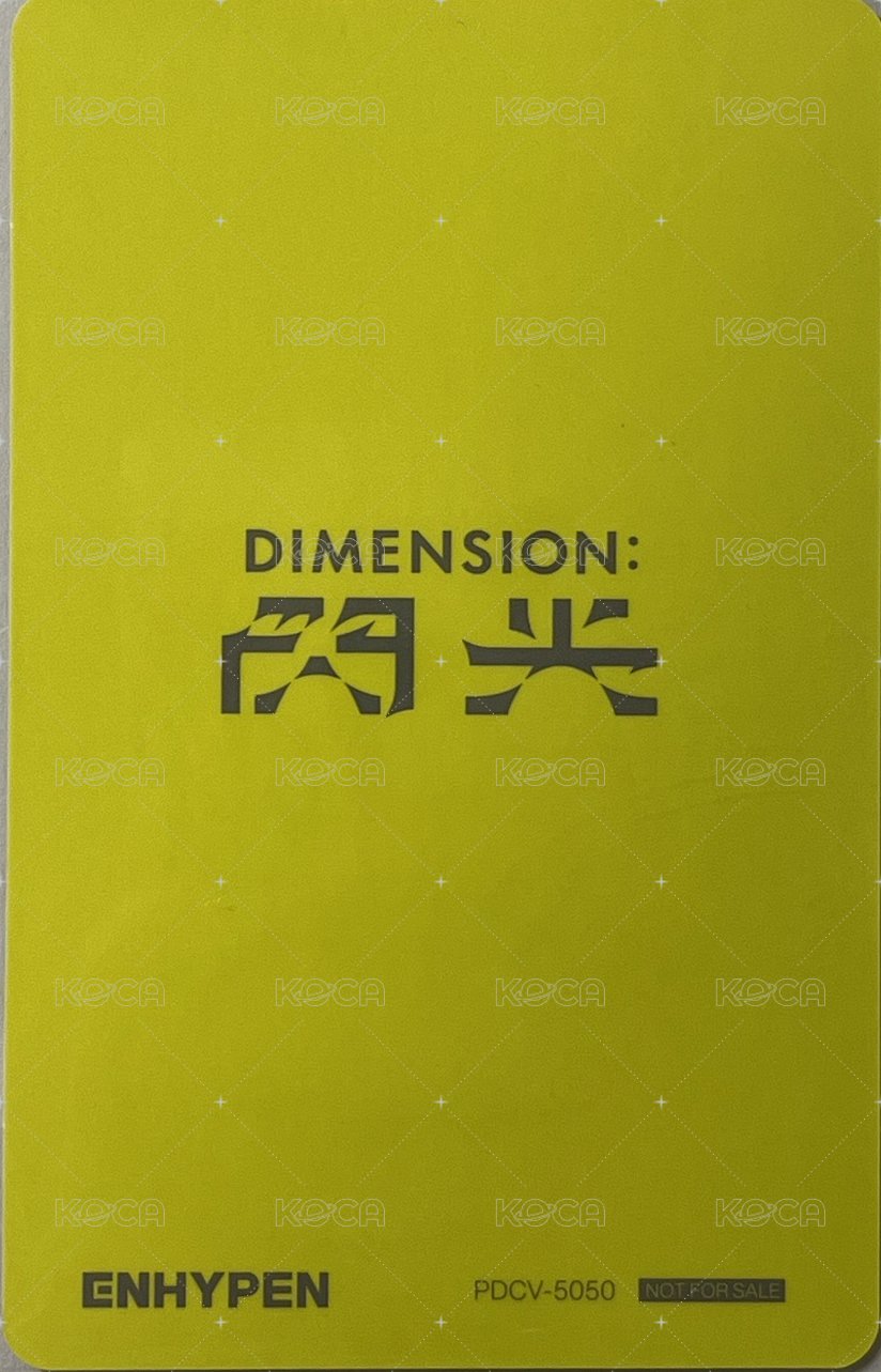 DIMENSION : 閃光（SENKOU） 專輯卡 單封中東禹 背面