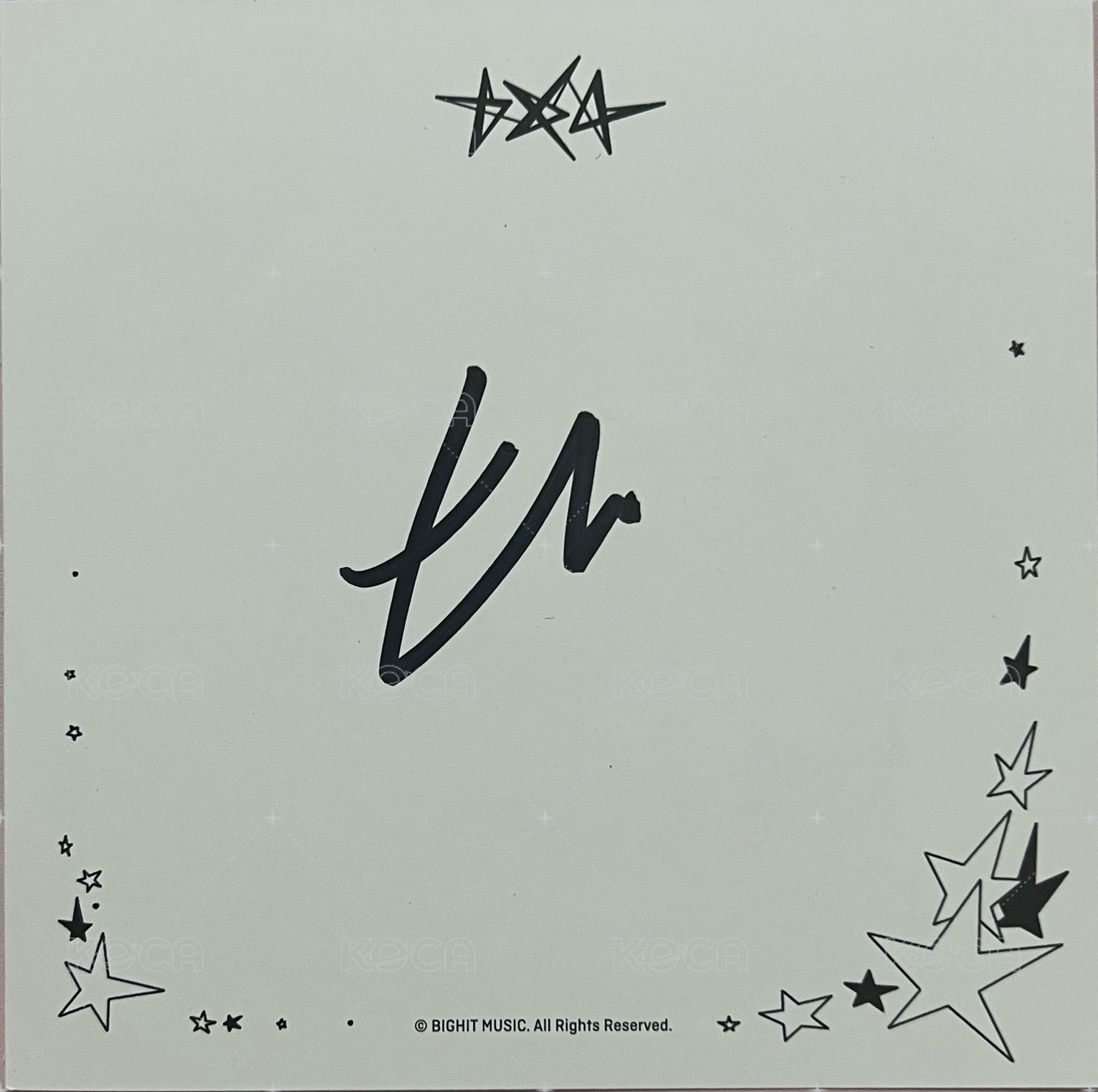 正四 簽名卡 正規四輯美版親簽 正面