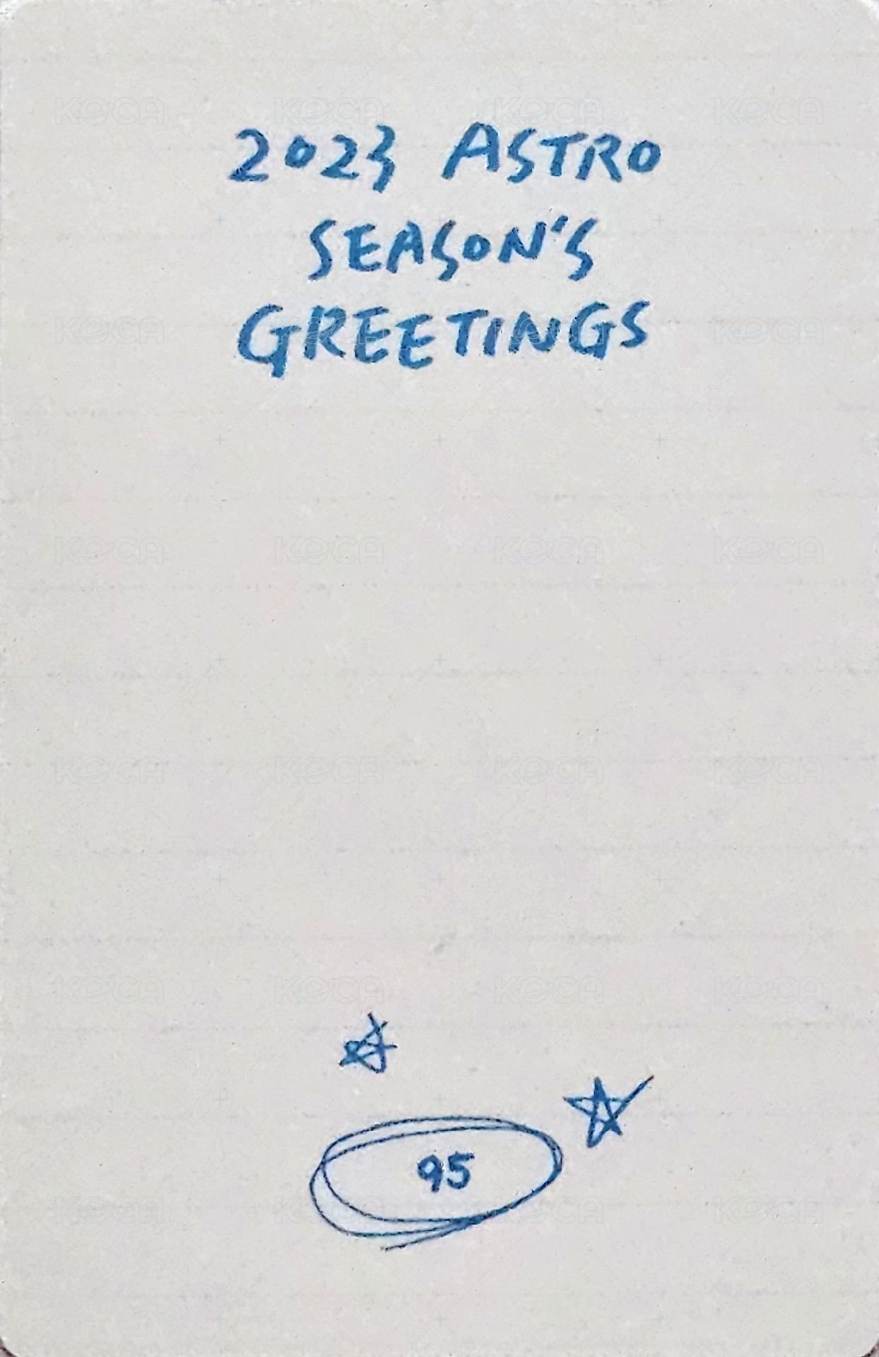 2023 年曆 隨機卡  背面