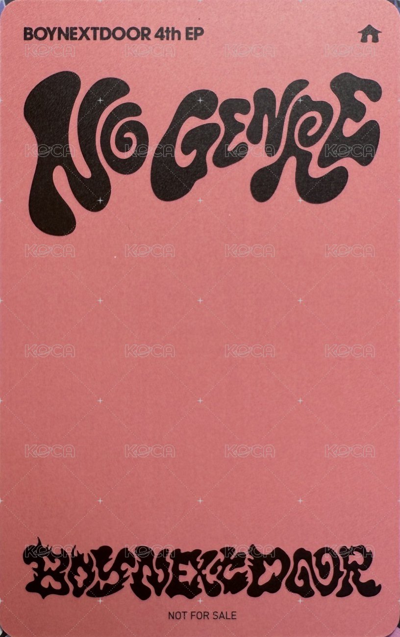 No Genre 塔店 特典卡 官拍 背面