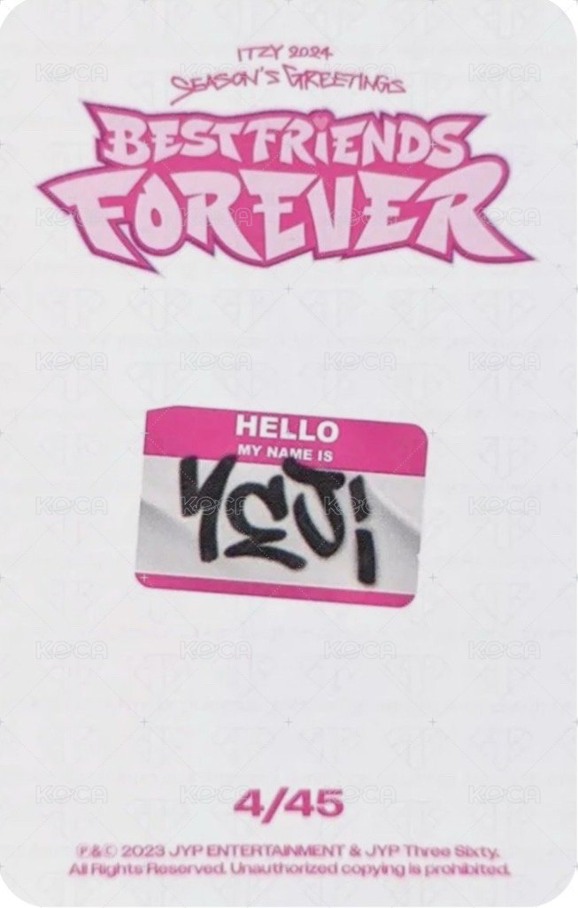 2024年曆 隨機卡  背面