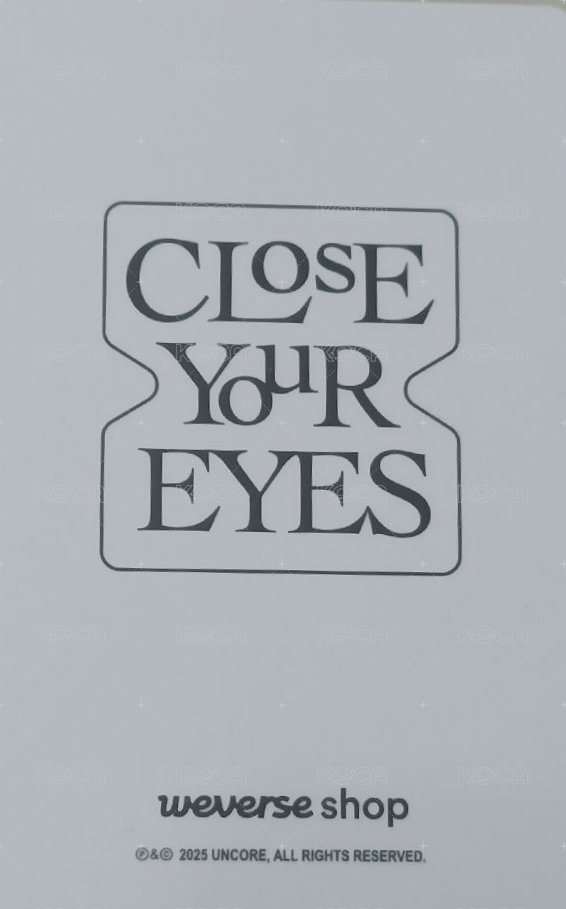 CLOSER TO MY ARCHIVE wvs 滿額卡  背面