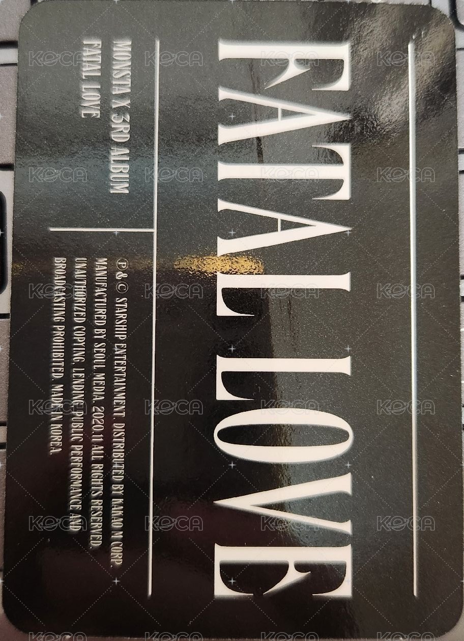 FATAL LOVE 專輯卡 第三版 背面