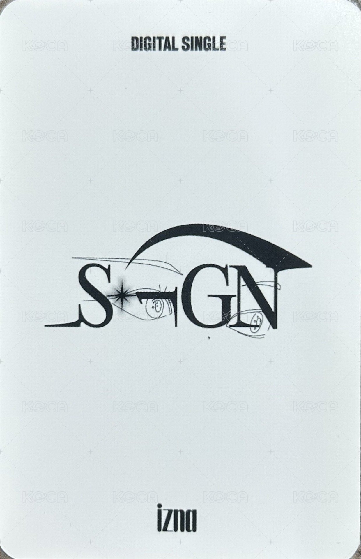 SIGN 打歌卡 第二週 背面