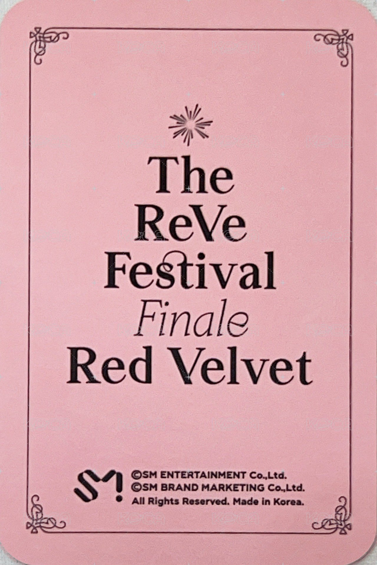 The ReVe Festival: Finale 周邊卡 閃卡 背面