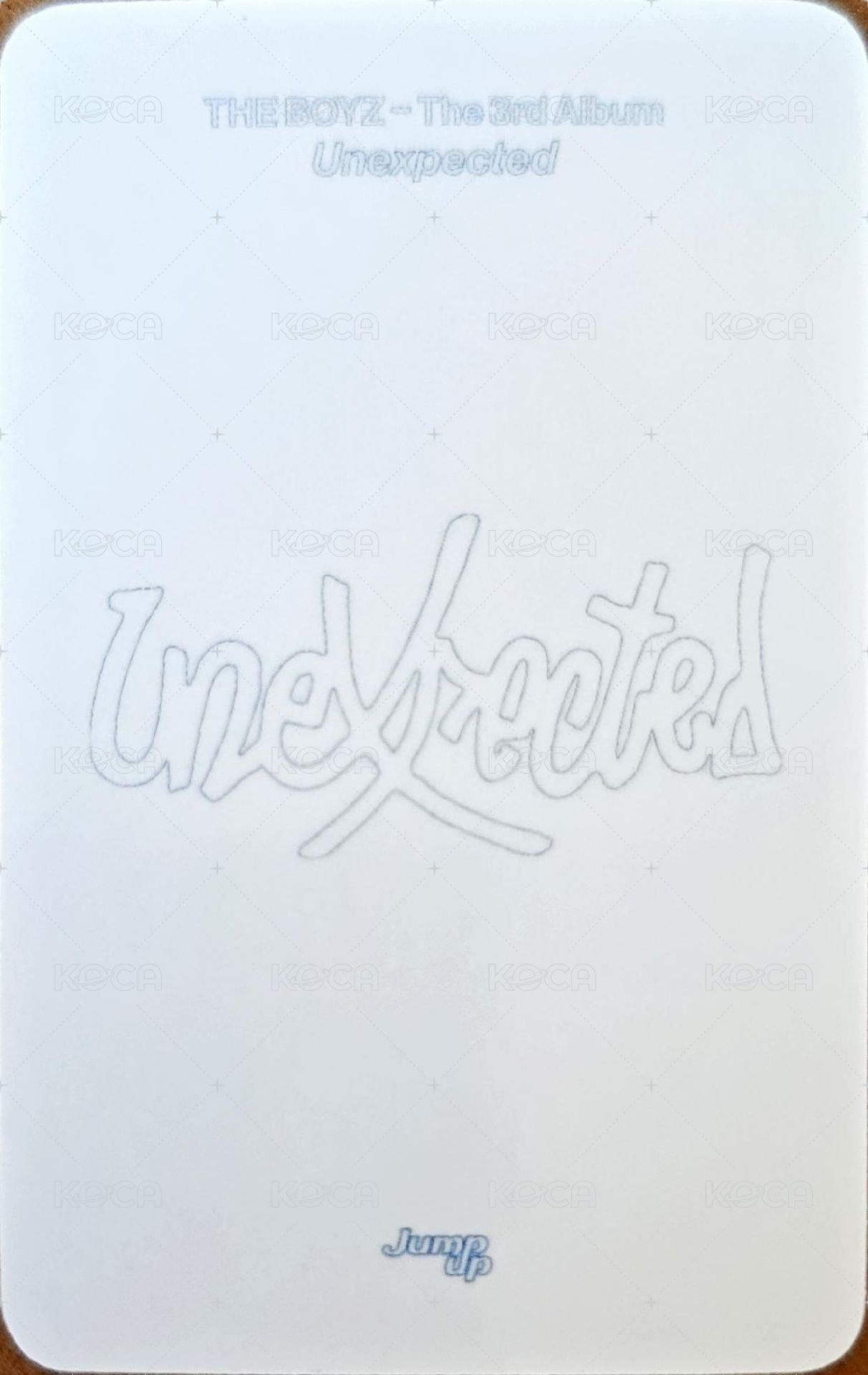 Unexpected ju 1.0 簽售卡  背面