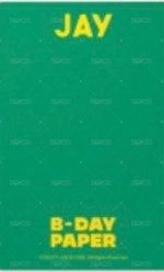 24生日禮盒 周邊卡 2024Jay生日小卡灰底眼鏡款 背面