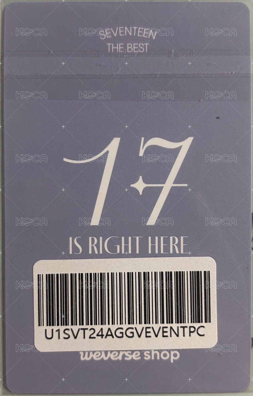 精選專 wvs 預售特典 特典卡 weverse預售卡 背面