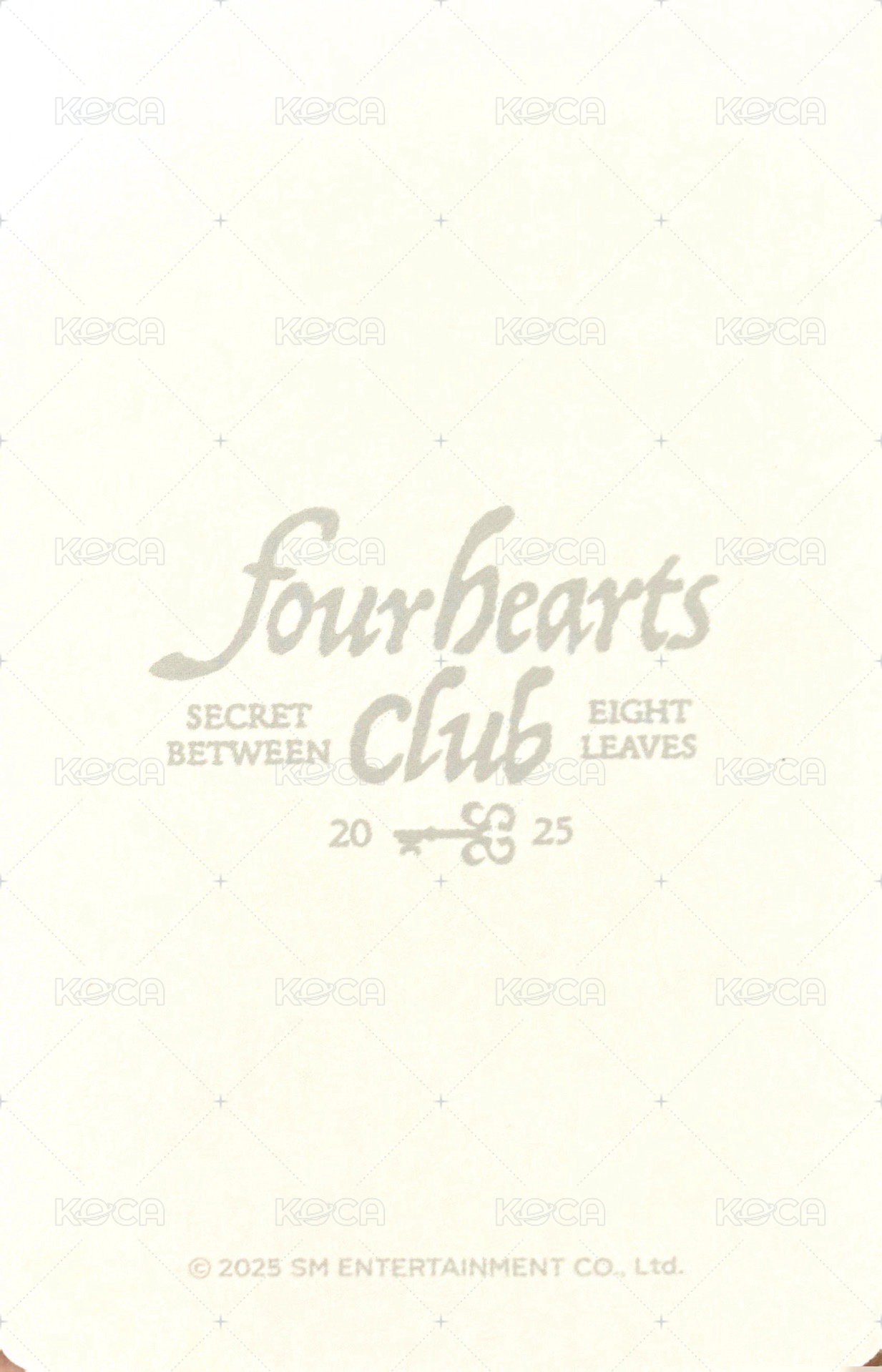 Four hearts club 隨機卡  背面