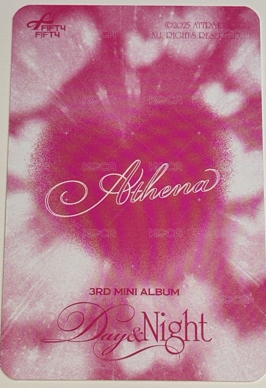 Day & Night 專輯卡 Day ver 背面