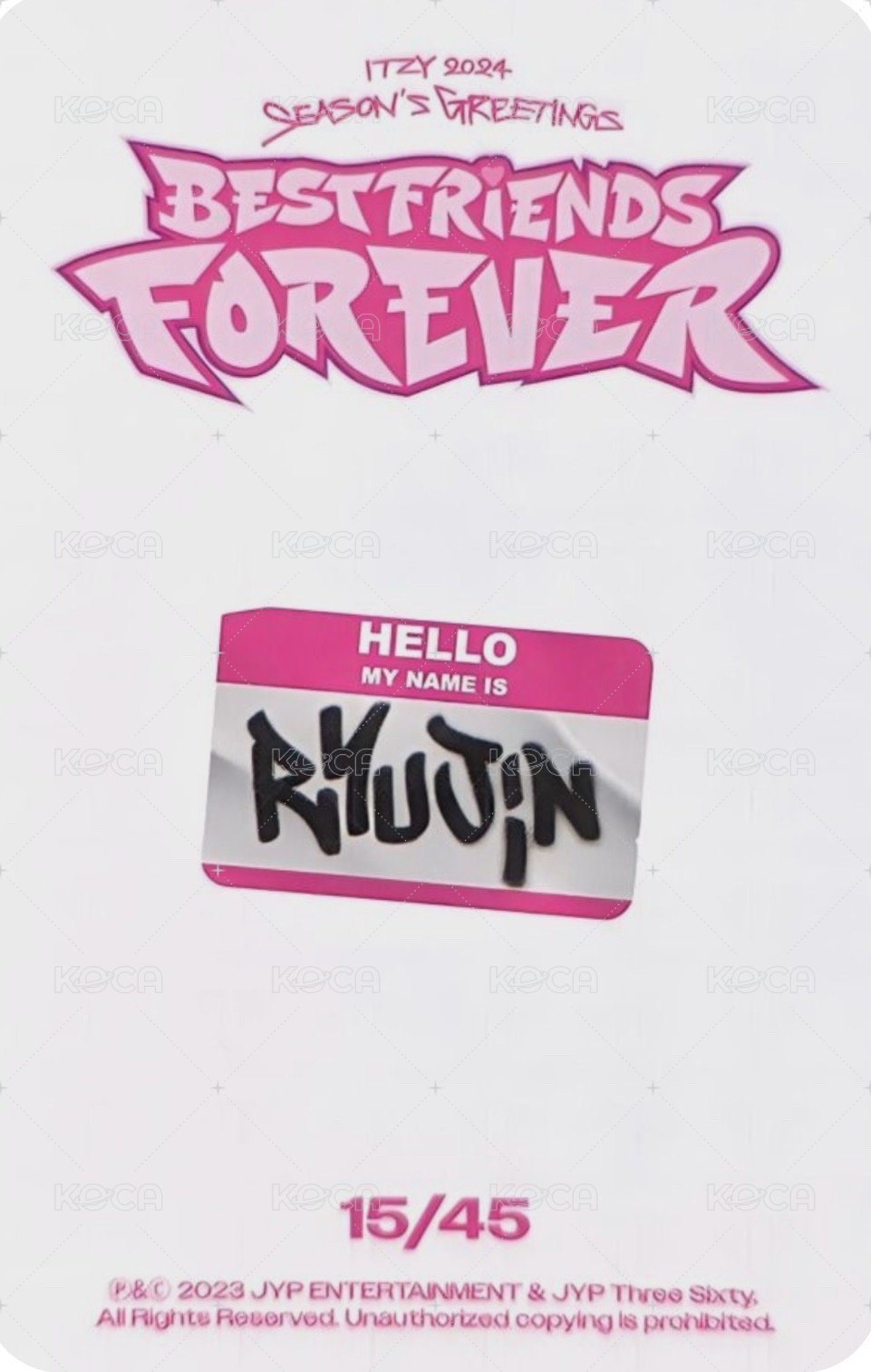 2024年曆 隨機卡  背面