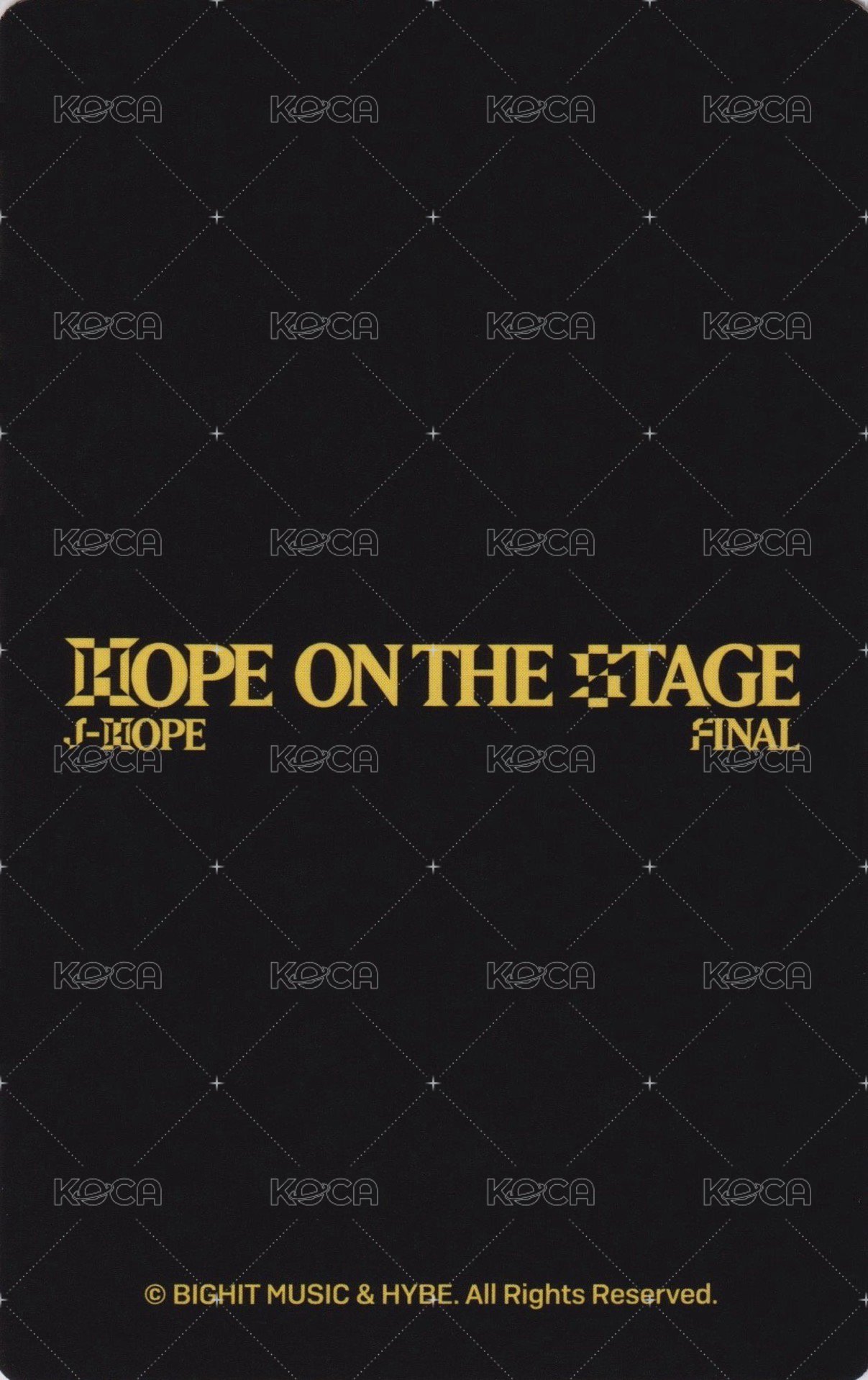 HOTS Tour 周邊卡 Final(1/8) 背面