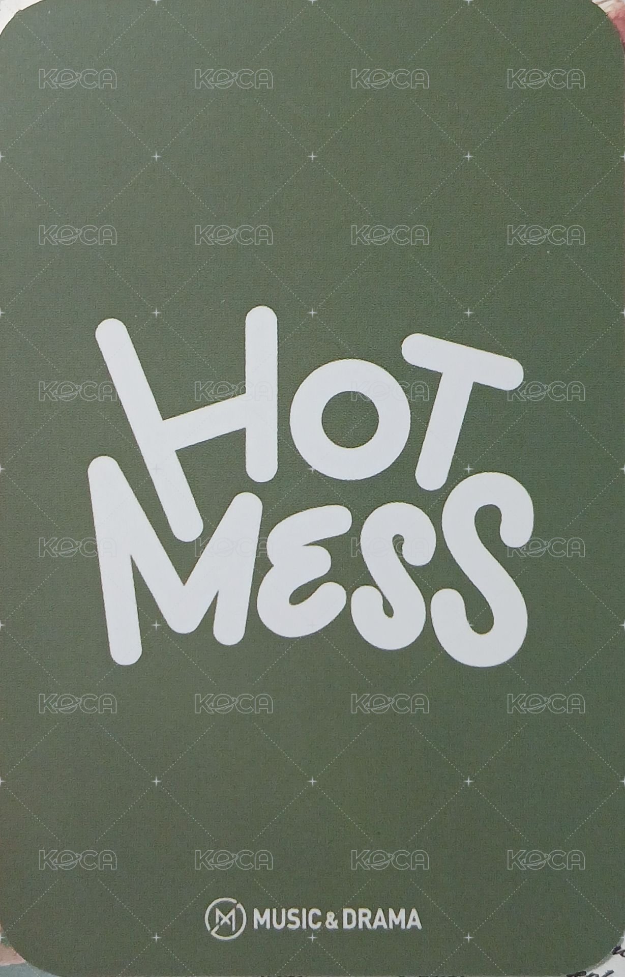 HOT MESS md 簽售卡  背面