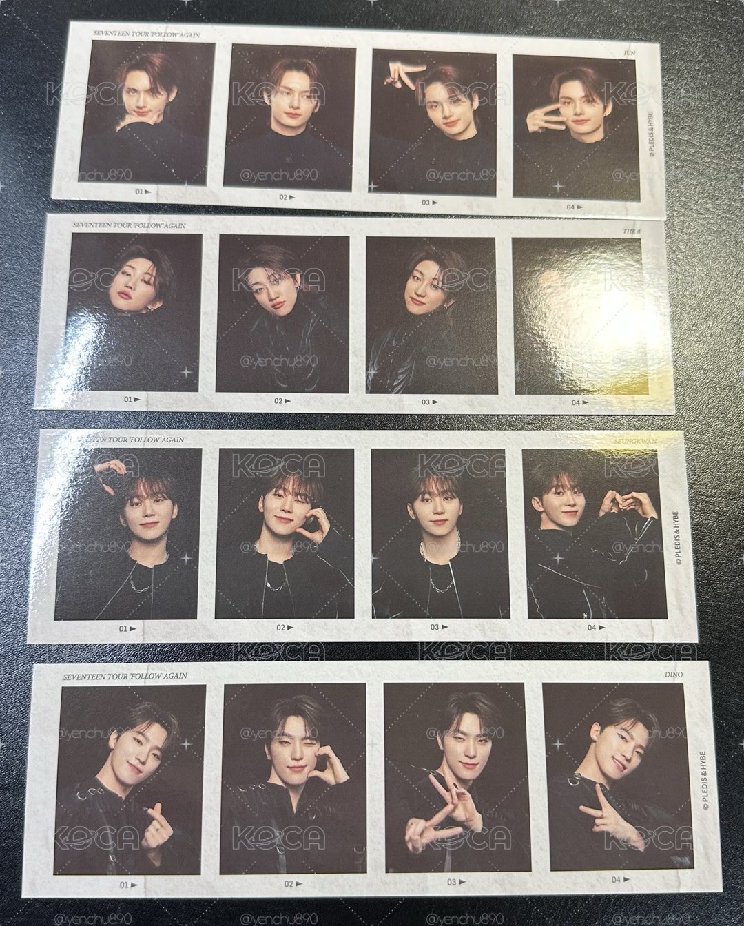 SEVENTEEN FOLLOW AGAIN四格卡 俊 八 寛 燦