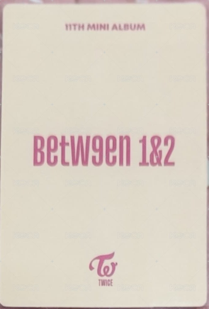 BETWEEN 1&2 打歌卡  背面