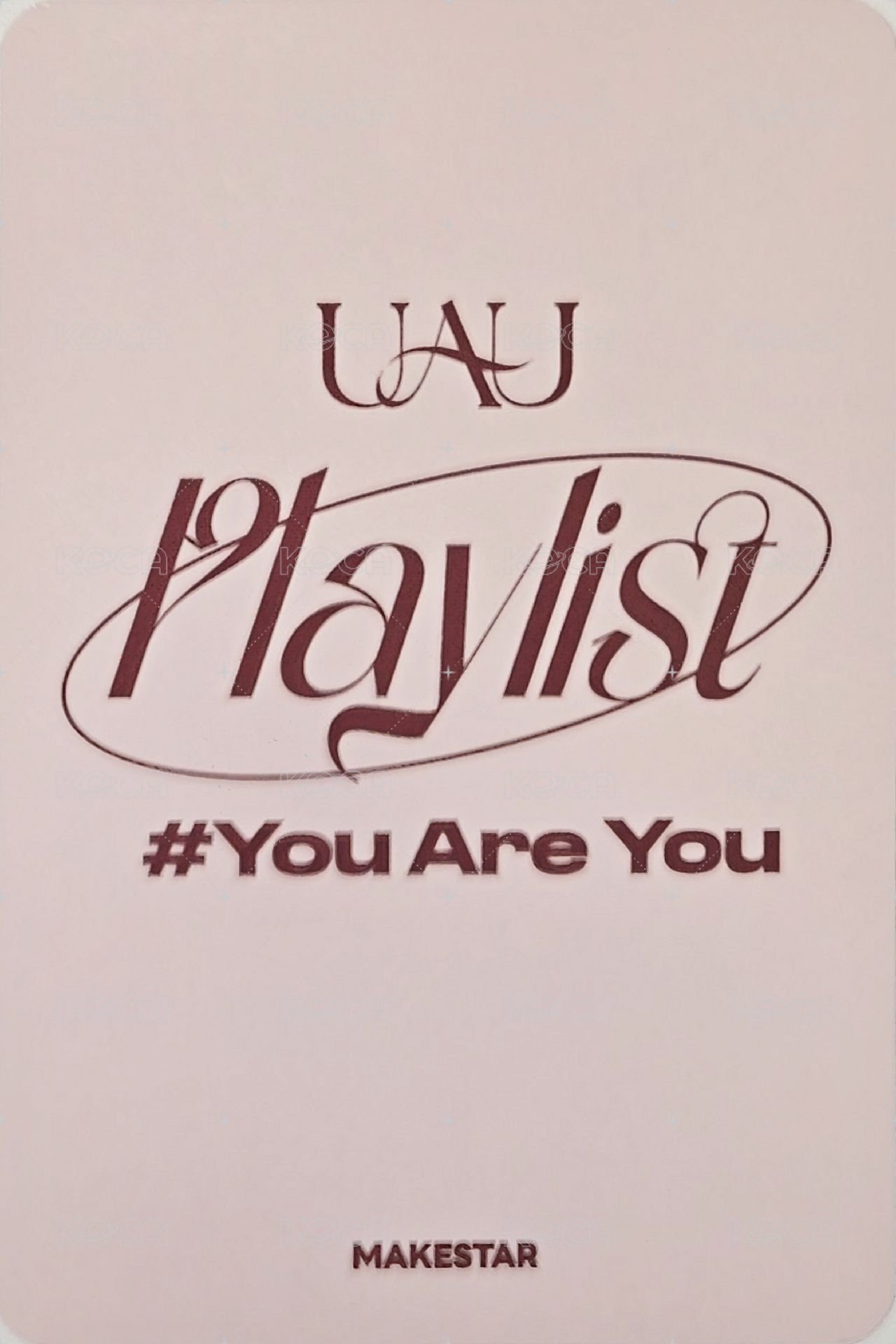 Playlist #You Are You ms 2.0 簽售卡 花束 ver. 背面