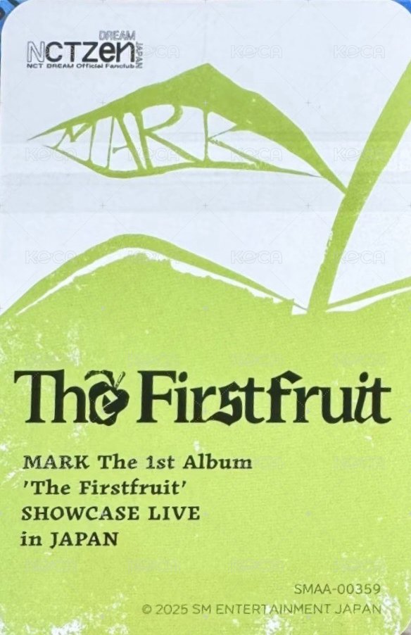 The Firstfruit 入場卡 / 場限卡 日本FC入會特典卡 背面