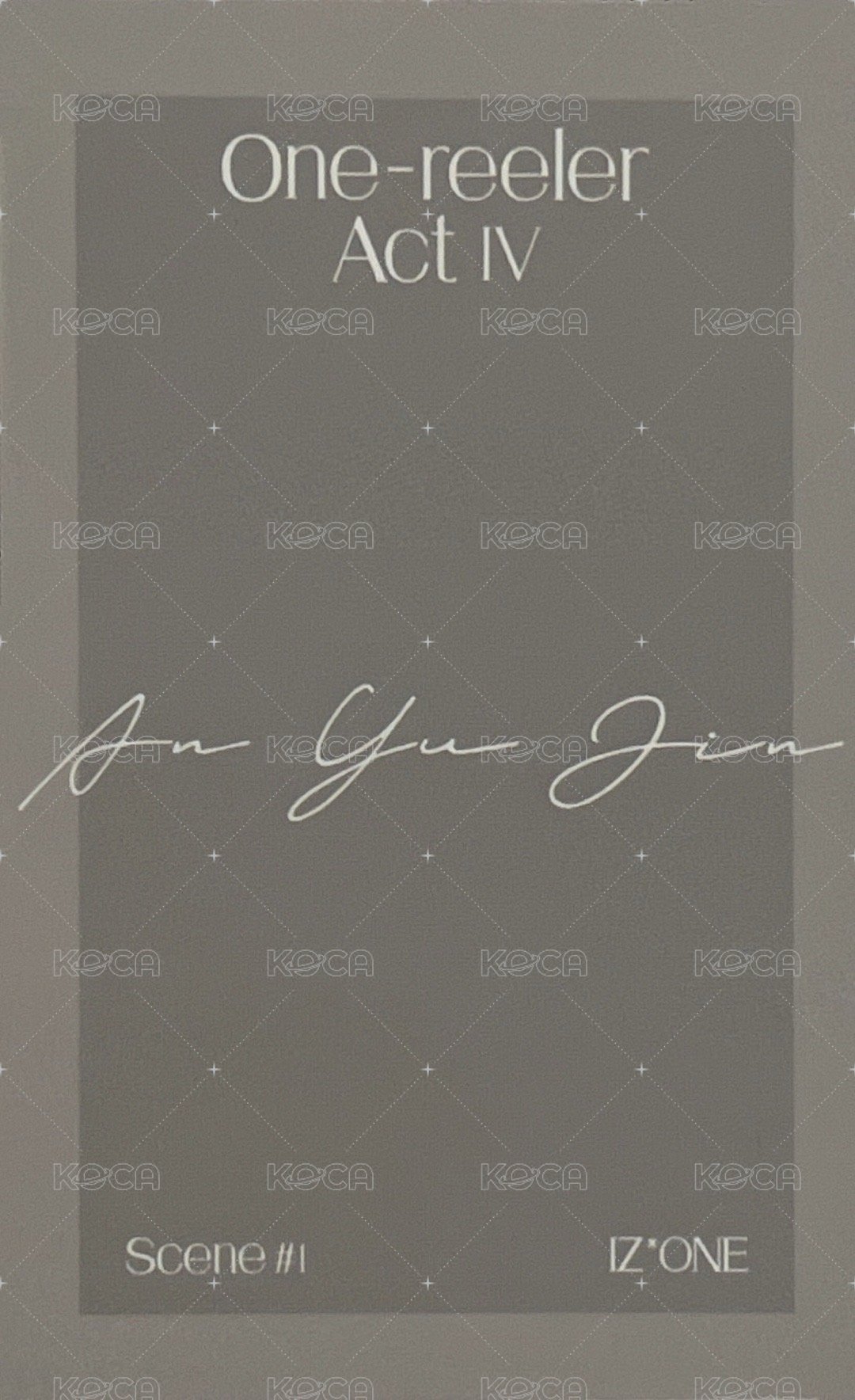 One-reeler / Act IV sw m2u ms SCENE#1應募 簽售卡 陽光安 背面