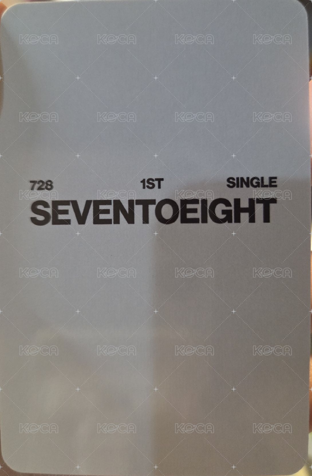 SEVENTOEIGHT 1st single 專輯卡  背面