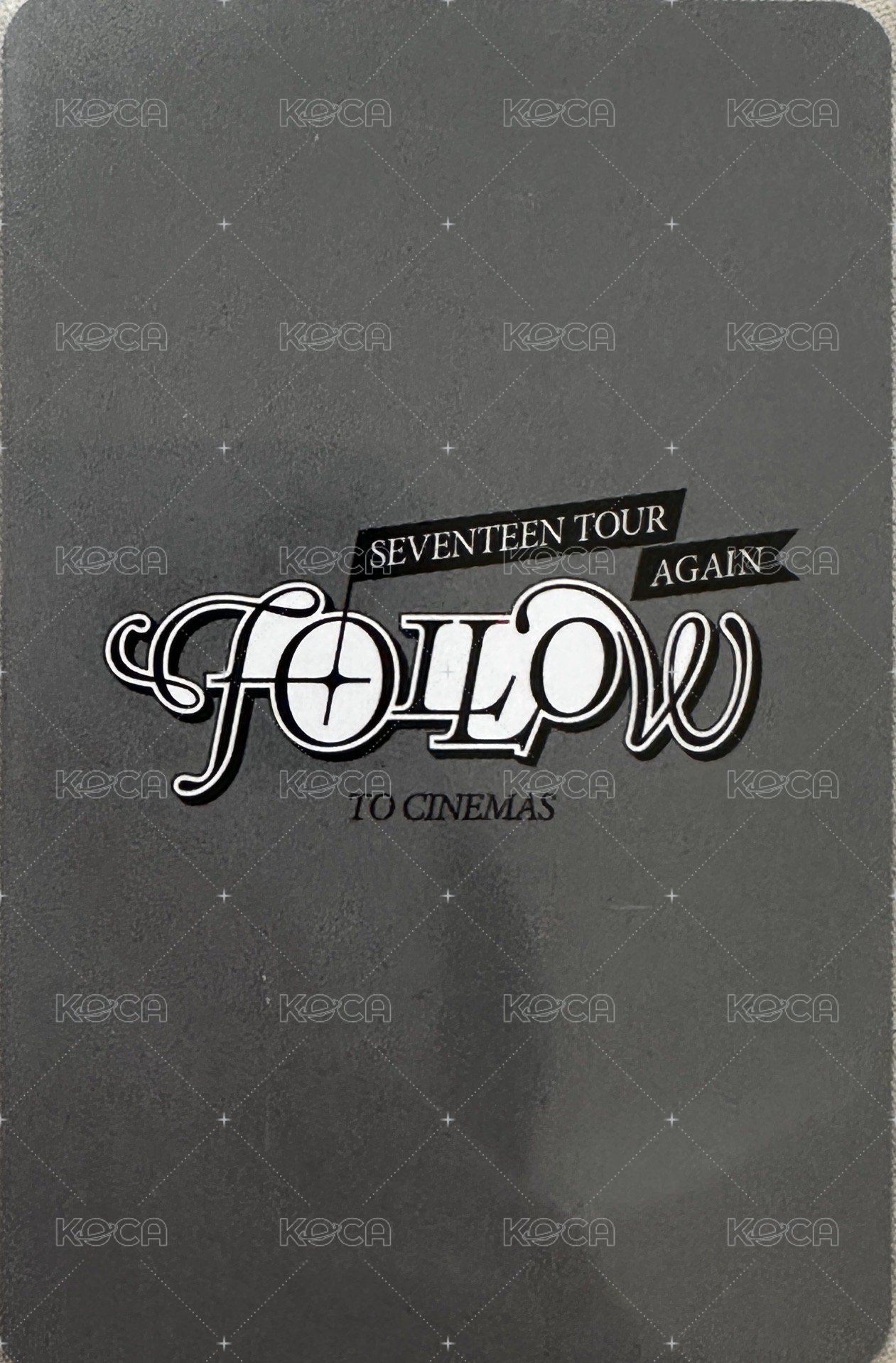 FOLLOW AGAIN   韓國CGV第四週 電影卡  背面