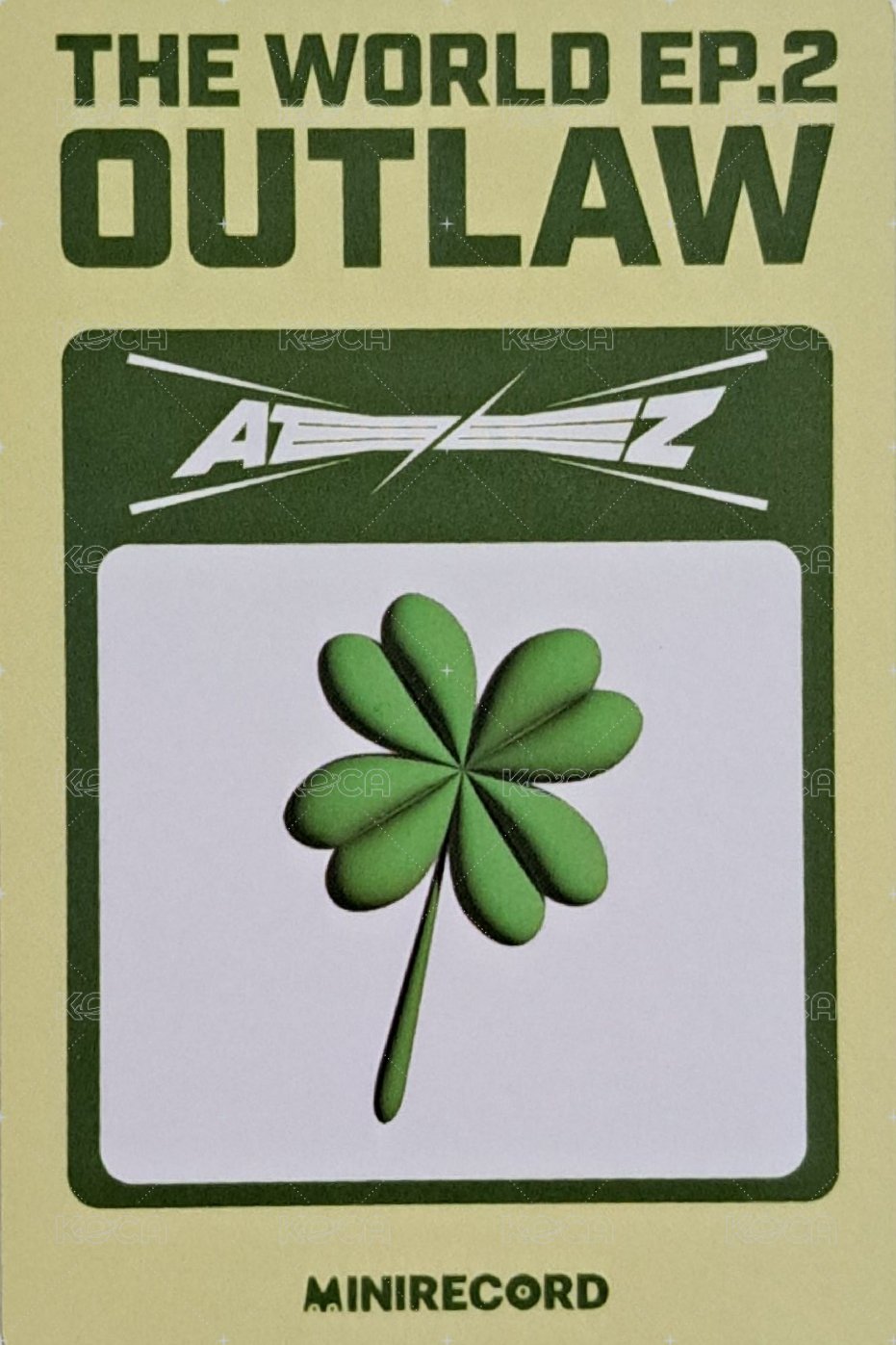 Outlaw MINIRECORD 3.0 簽售卡  背面