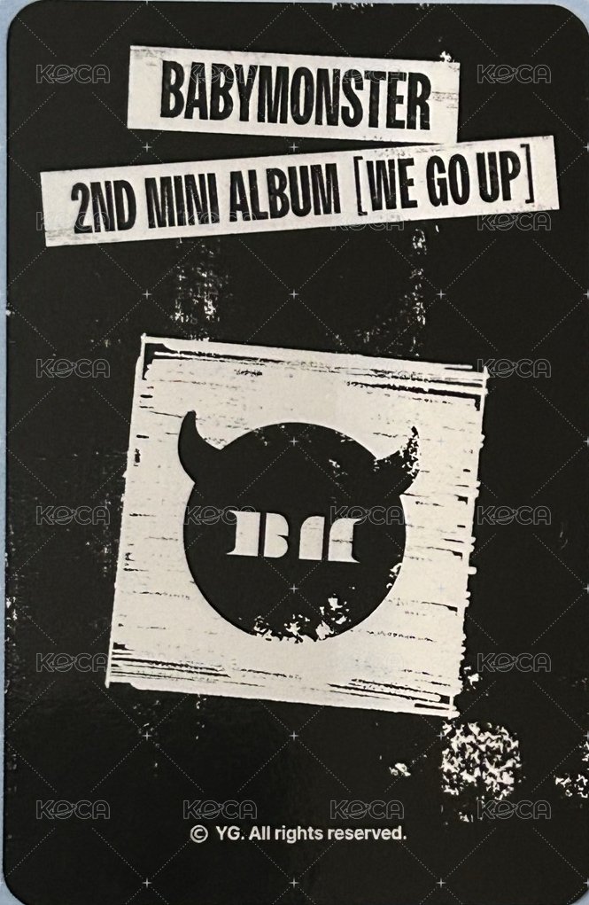 WE GO UP yg 線下快閃 入場卡 / 場限卡 團卡 背面