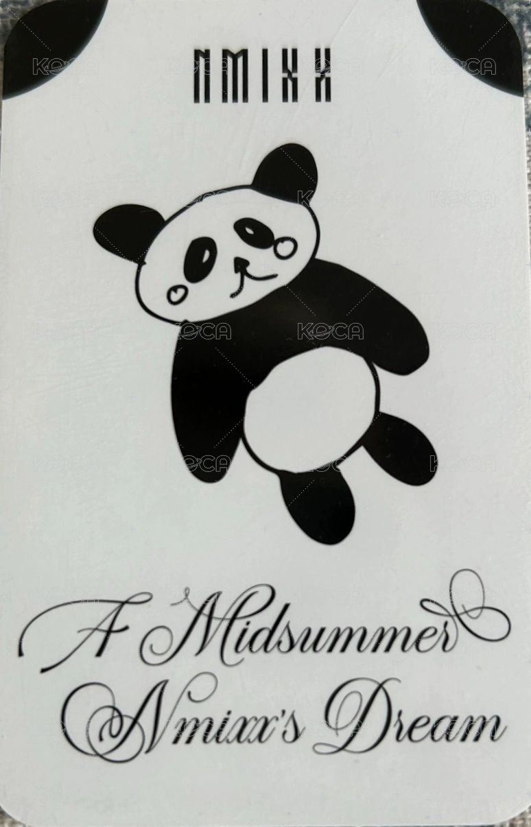 仲夏夜 楠藝 簽售卡 熊貓 背面