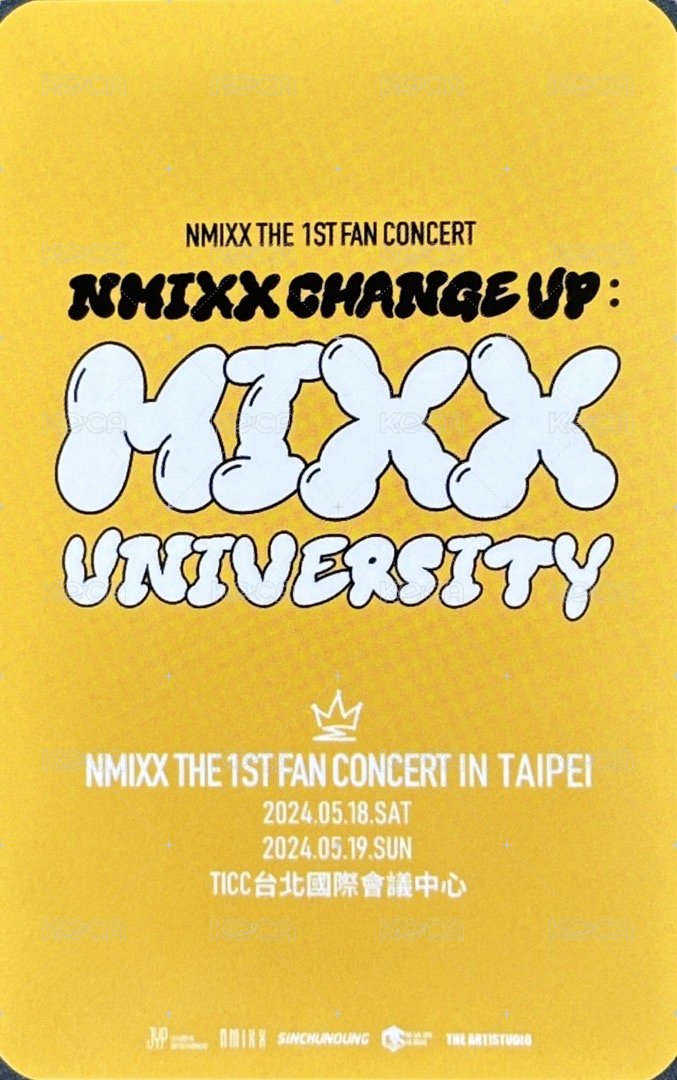 MIXX UNIVERSITY 入場卡 / 場限卡 台北DAY1 嫄 背面