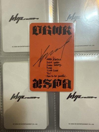 Dirty work Target Karina 特典卡