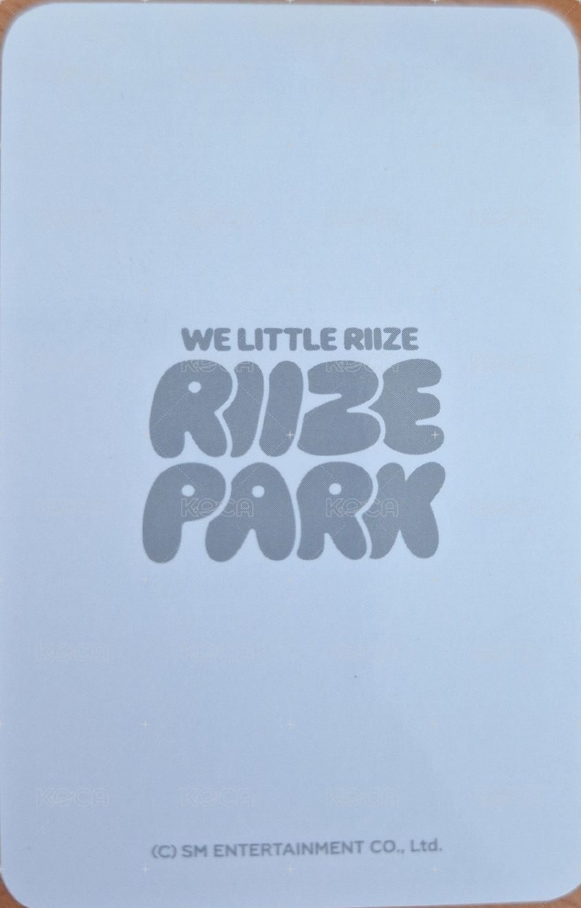 RIIZE Park 周邊卡 麥片杯小卡 背面