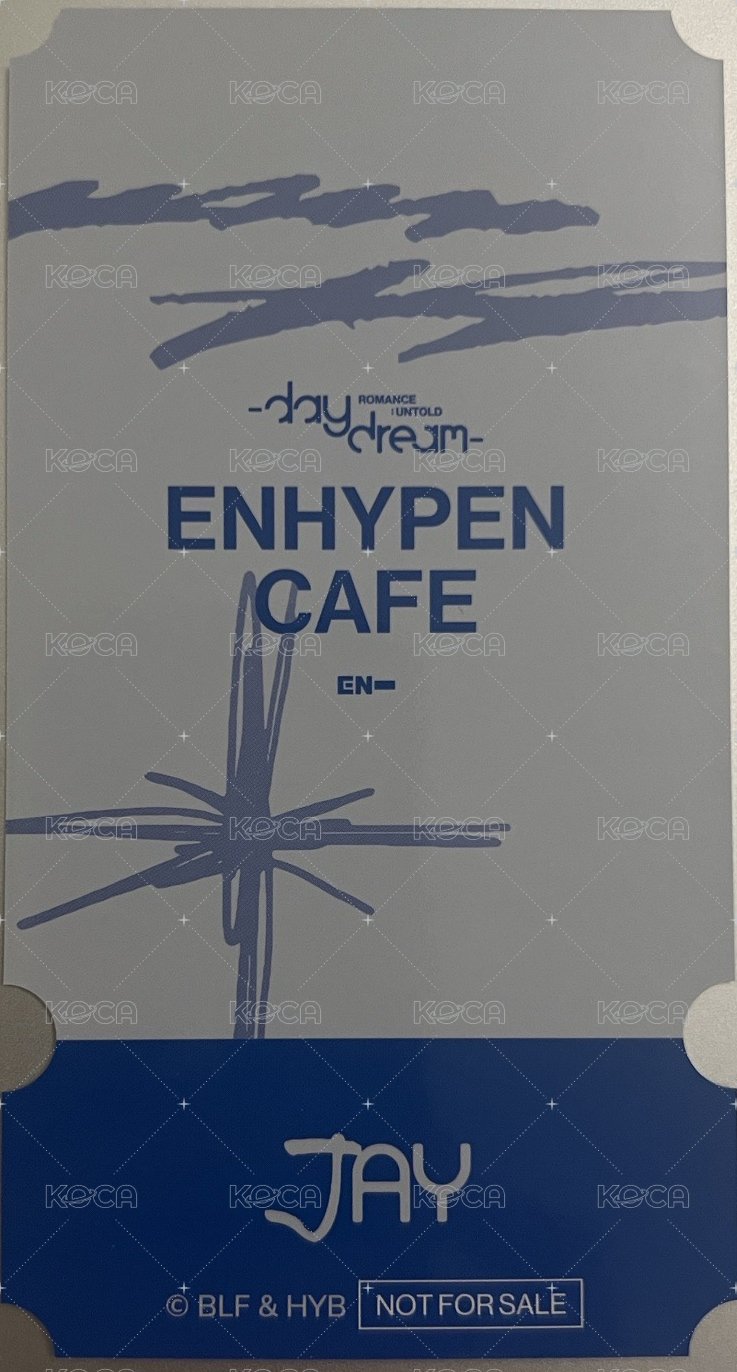 24‘日咖 入場卡 / 場限卡 ENHYPEN CAFE入場卡 背面