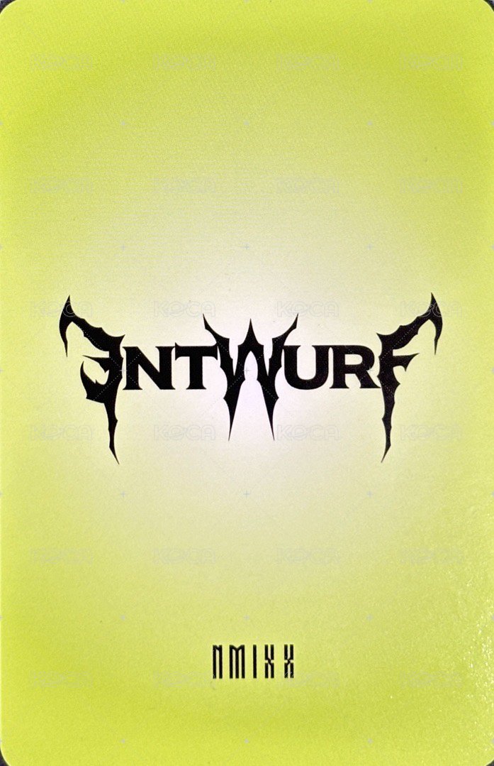 ENTWURF k4 預售 特典卡  背面