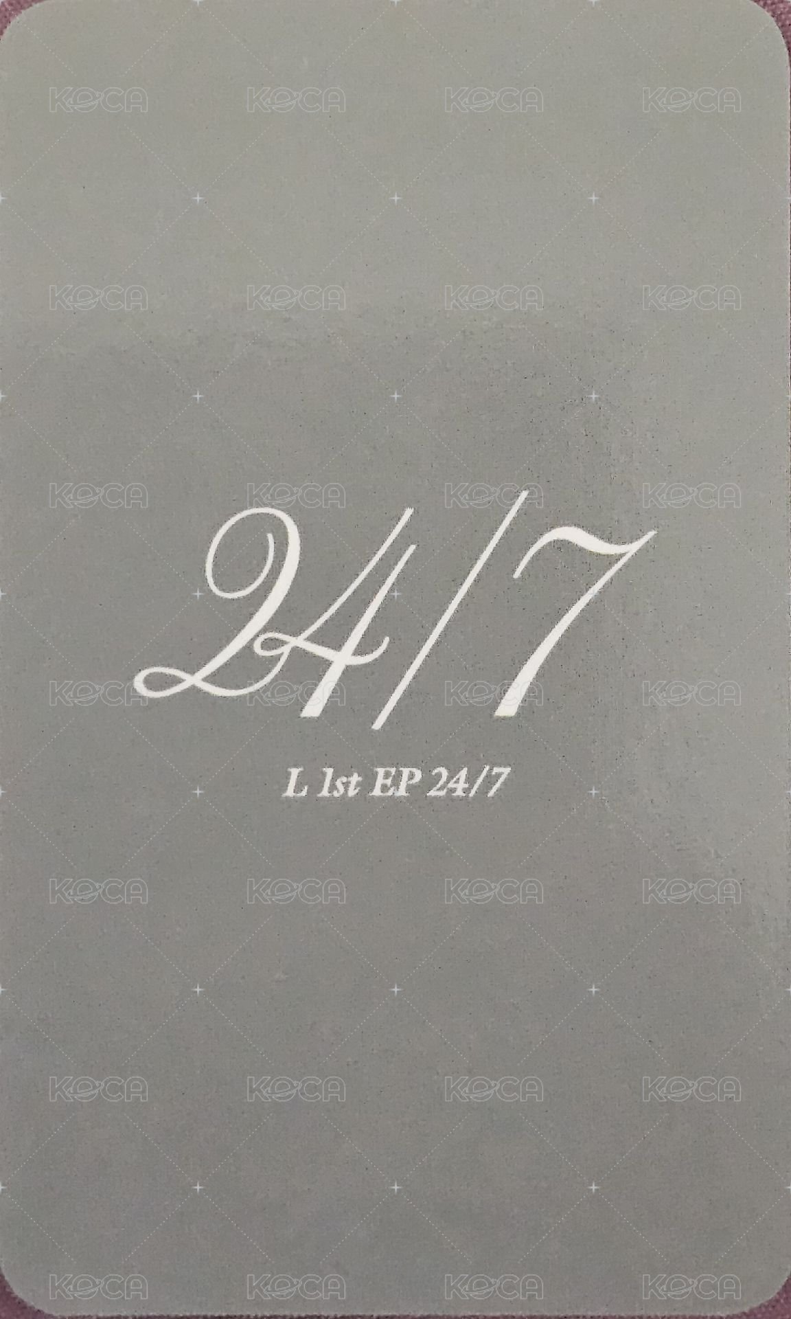 24/7 jjmuze 線上 1.0 簽售卡  背面