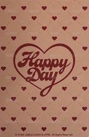 Happy Day  周邊卡 2024~2025 裝飾小卡 背面