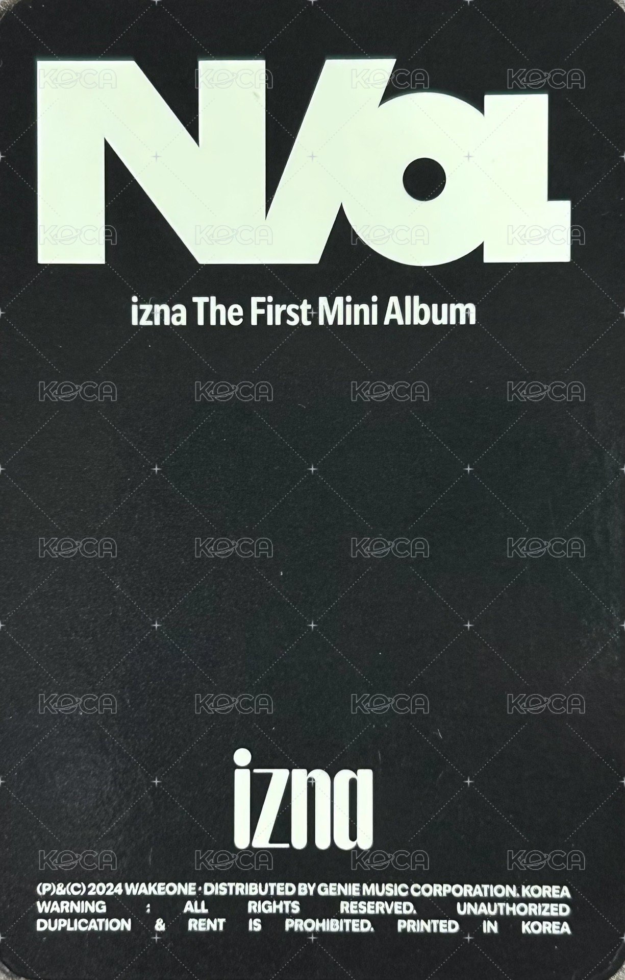 迷一 專輯卡 合照隨機卡（iz ver.） 背面