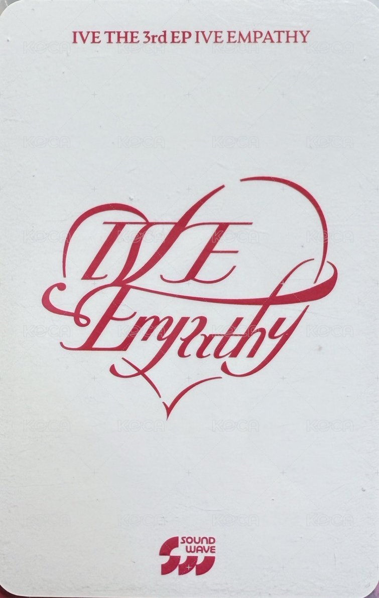 IVE EMPATHY sw 8.0 幸運卡 愛心安 背面