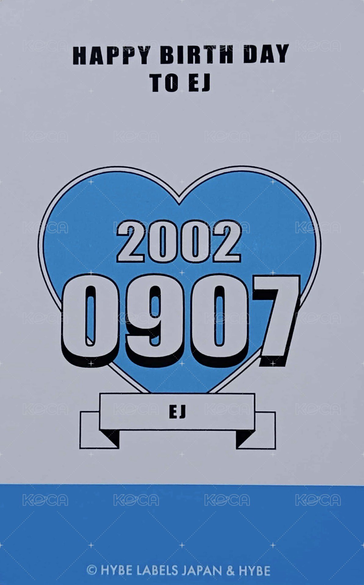 Happy Day  2023~2024 周邊卡 BIRTHDAY KIT卡 背面