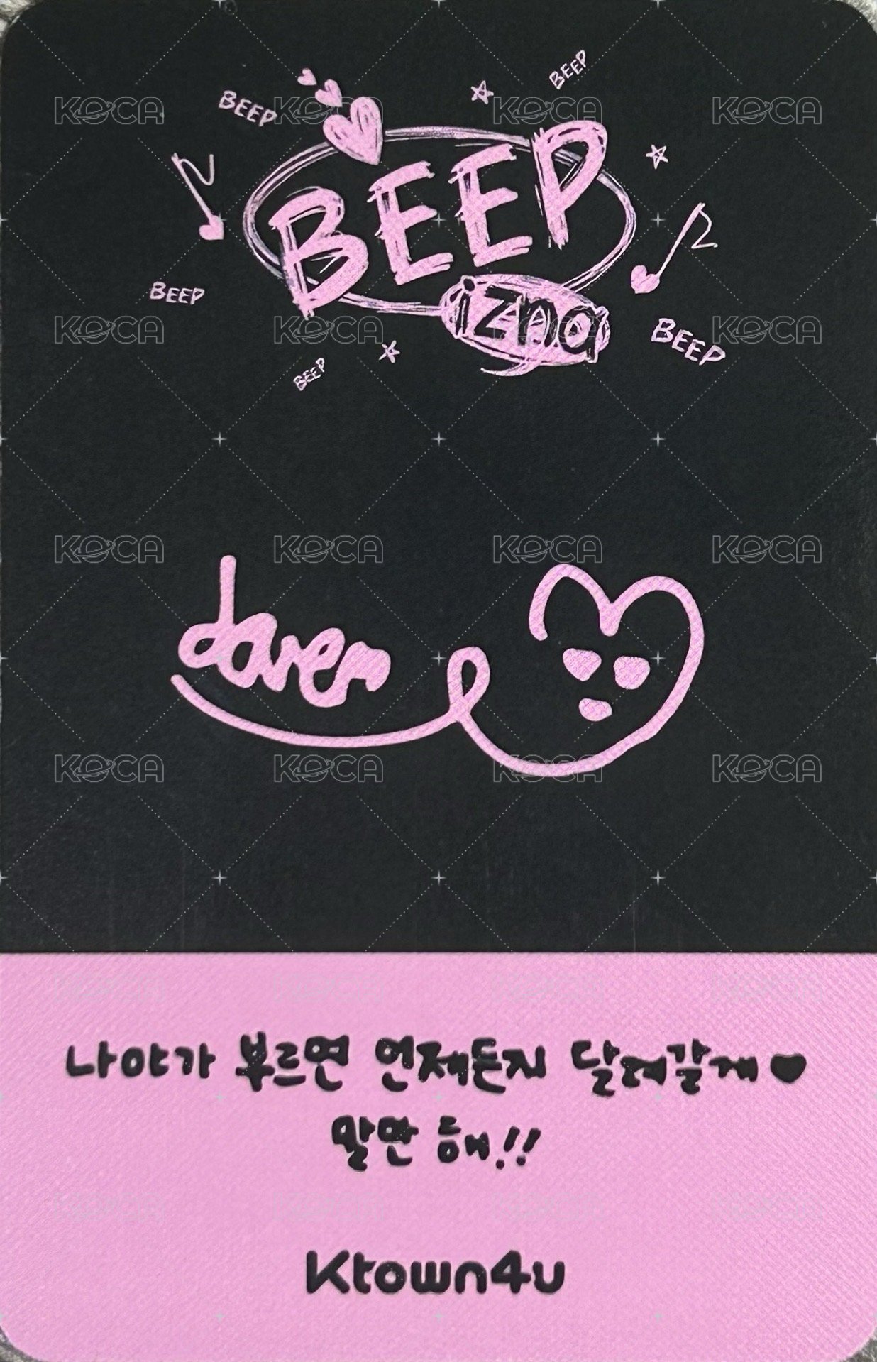 BEEP k4 特典卡  背面