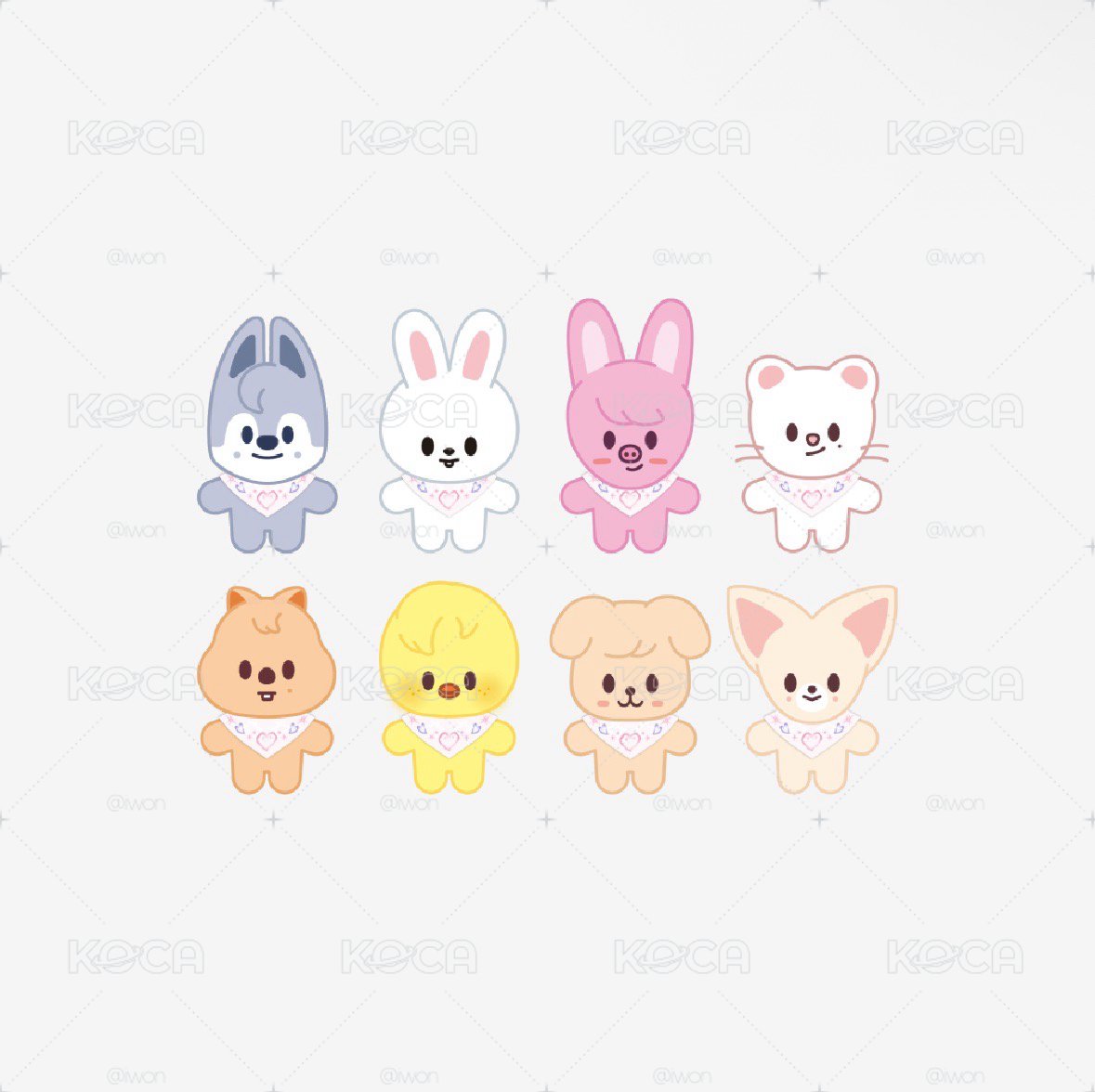 stray kids 5th FM 10cm 口水巾娃娃