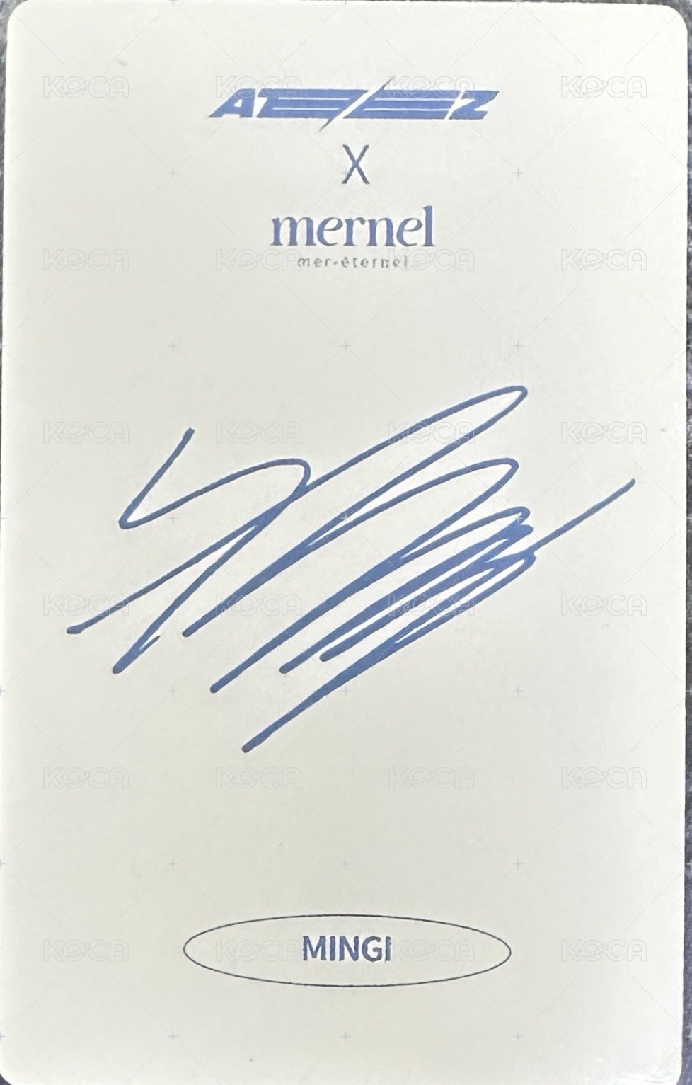 ATEEZ x MERNEL 代言卡 1.0 B.ver 背面
