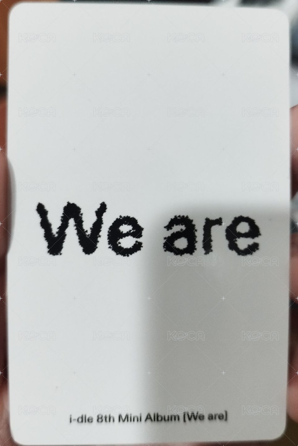 We are kms kms1.0v3 特典卡 比心刷 背面