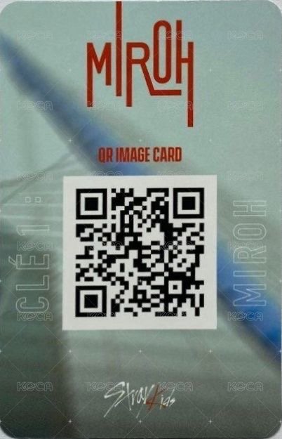 Clé 1 : MIROH 專輯卡 紫 ver. 背面