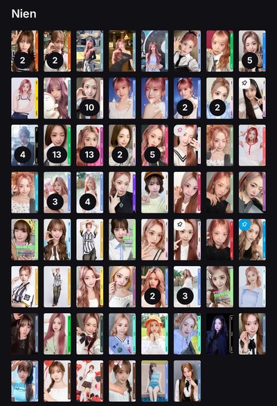 長期掛出tripleS電子卡 多13